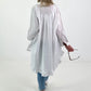 Oversized frilled shirt blouse - white