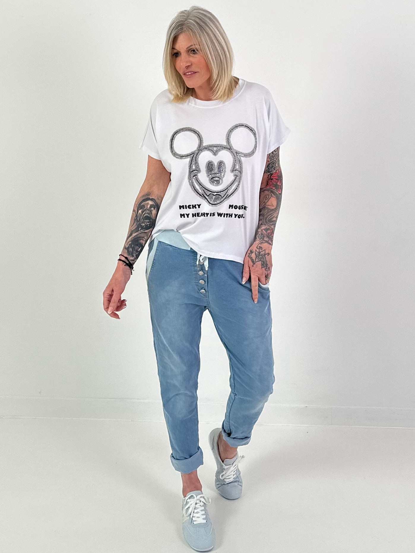 T-shirt 'My Heart' - wit