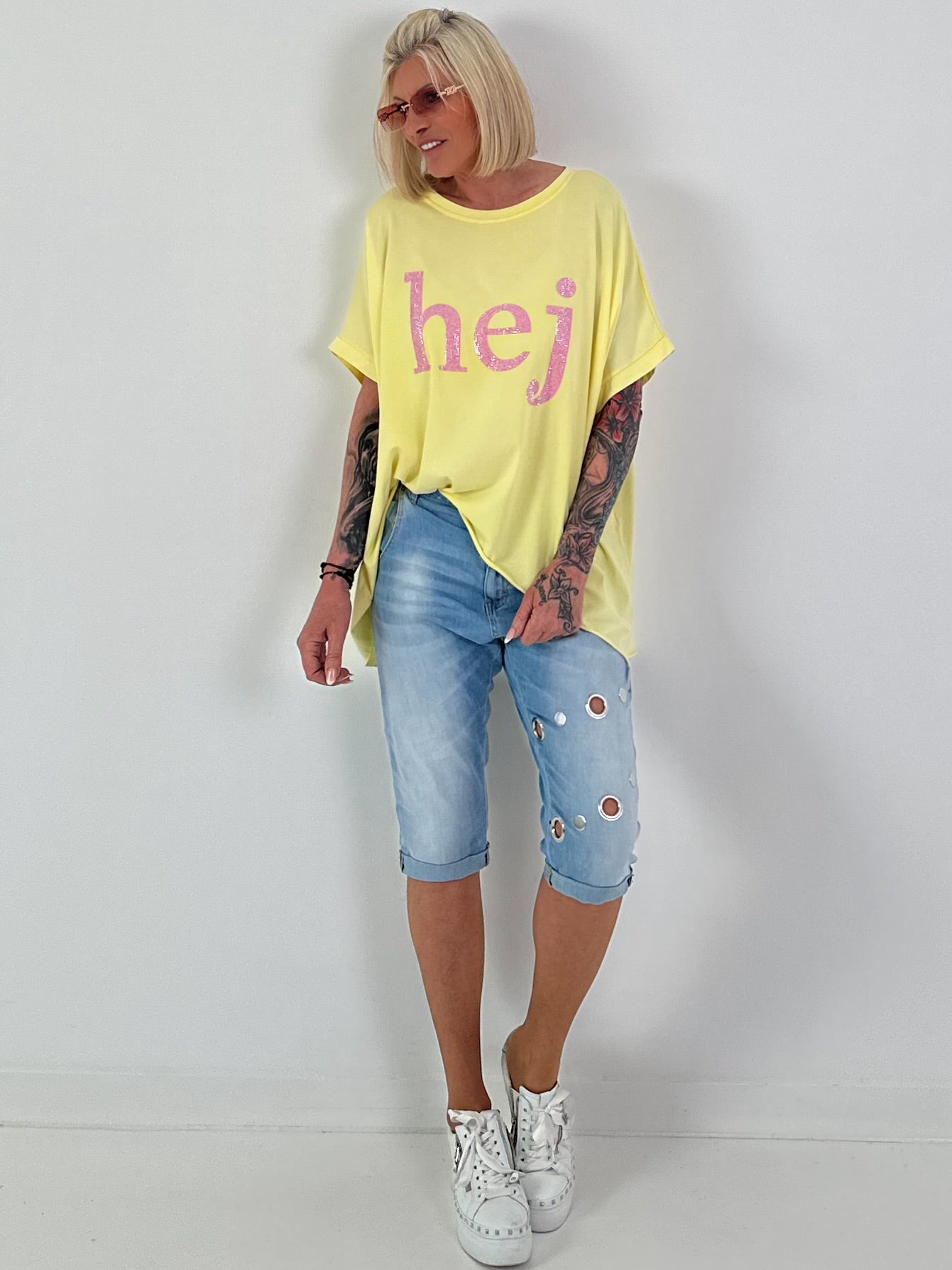 T-Shirt Hej - yellow