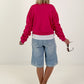 Bomberjacke mit gerafftem Arm - pink