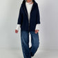 Light jacket with hood - navy blue