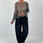 Mesh Shirt mit Punkten - oliv