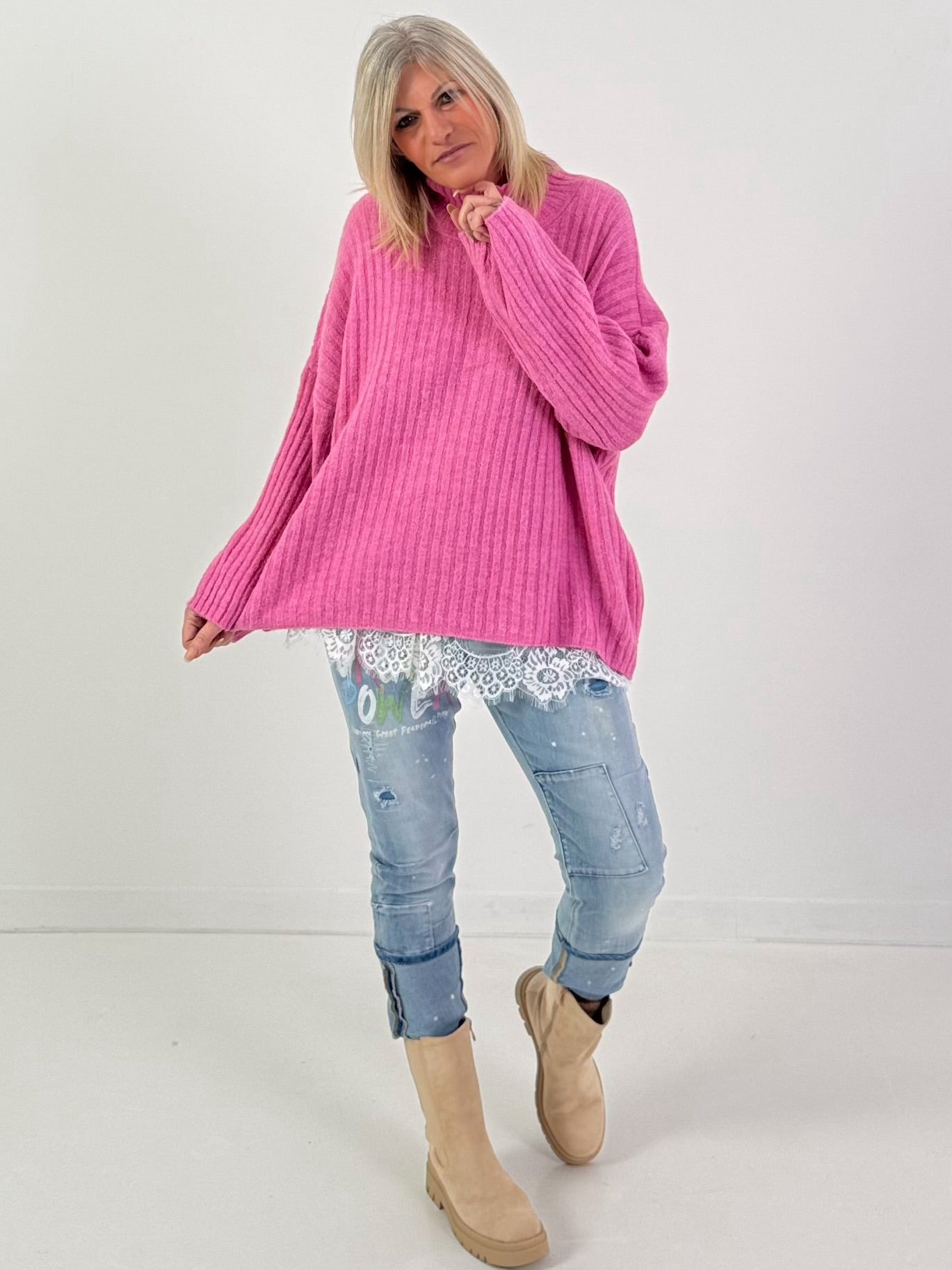 Pullover Modell "Feather Touch" - candy