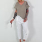 Linen Cut-Out Shirt - Taupe