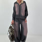 Lässiges Sweatshirt im Used-Look - anthrazit