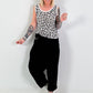 Baggy trousers with wrap - black