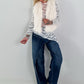 Stylish faux fur vest - white