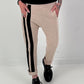 Hose mit seitlich verlaufenden Streifendetails - beige