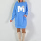 Long Hoodie/Kleid Modell "Edition M" - hellblau