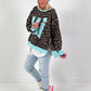 Sweater model "Hi Cat" - leo-light blue