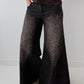 Jeans mit All Over Leo-Print und weitem Bein - leo-mehrfarbig