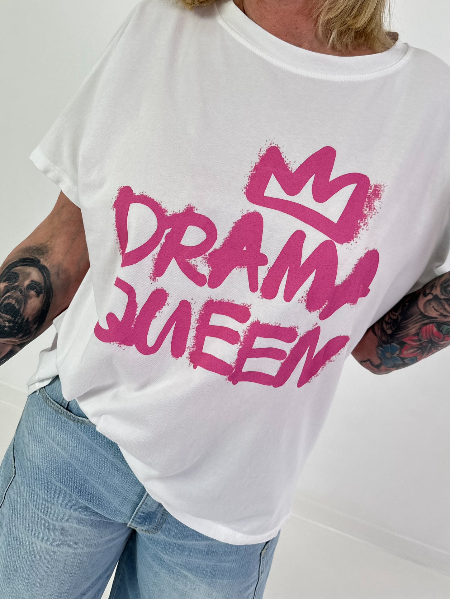 T-Shirt Drama Queen - white