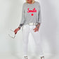 Shirt mit Streifen Smile - grau-weiss