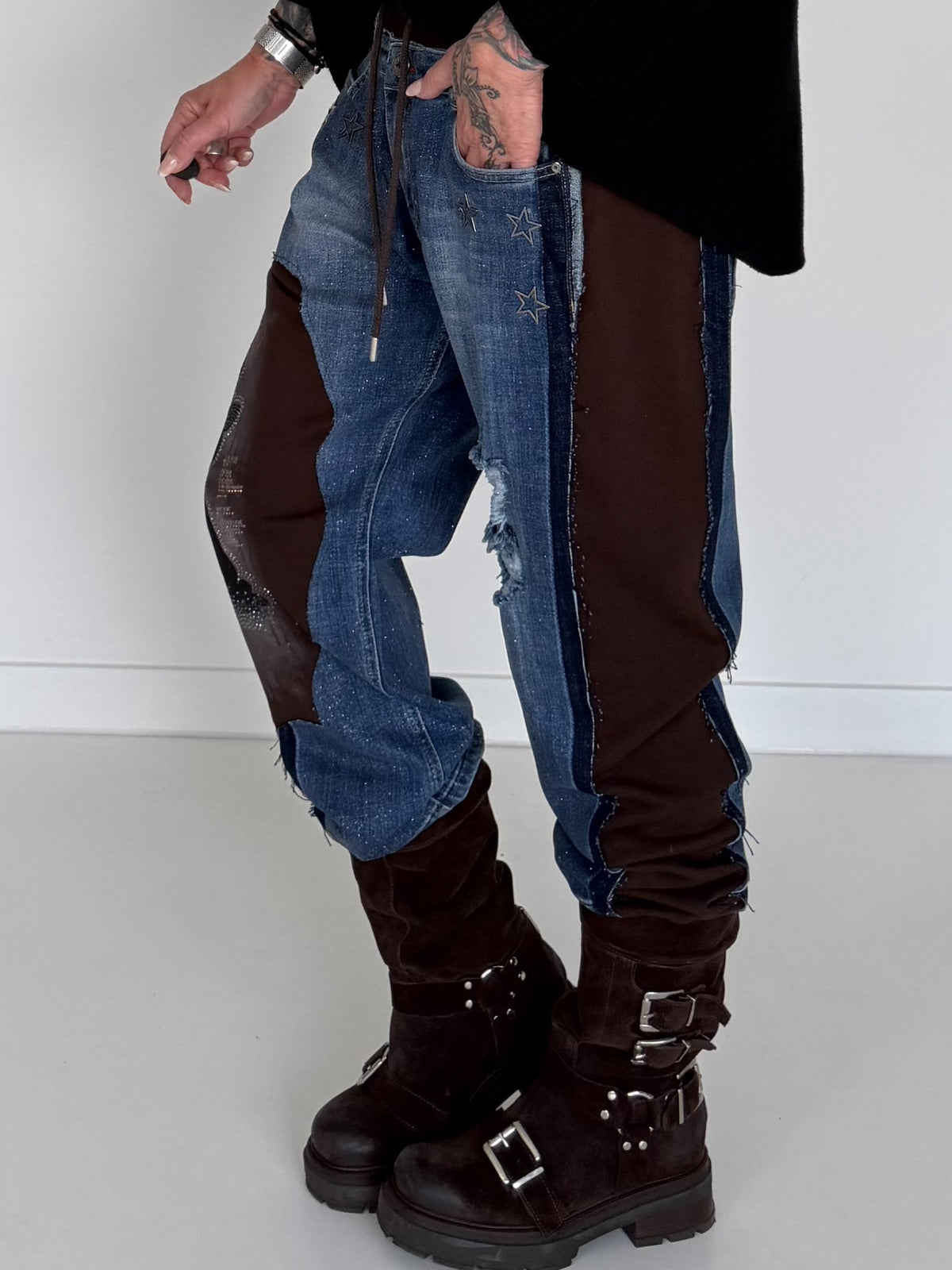 Jogg-Jeans Fashion Dog - denim-mokka