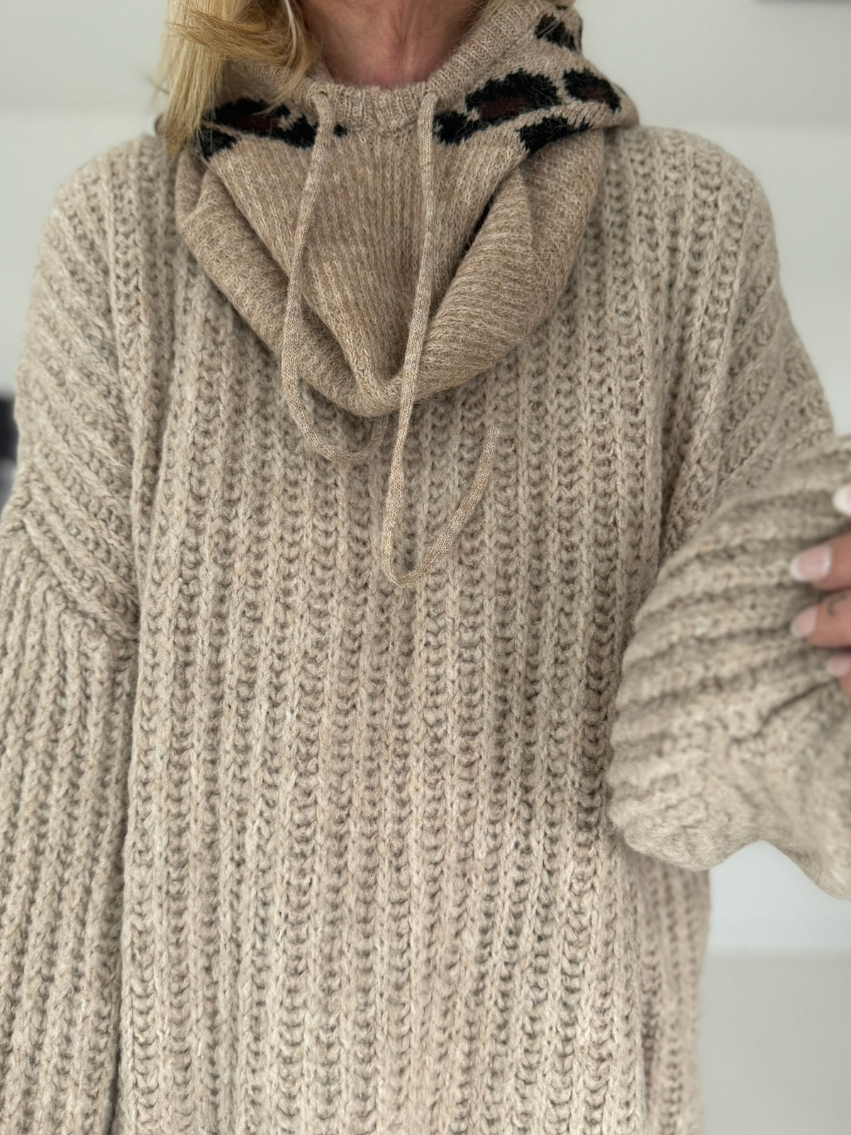 Rippstrickpullover - beige