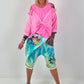 Tunika mit integrierten Top - neonpink