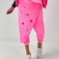 Stylische Hose im Knit-Look - neonpink