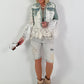 Boho Jeansjacke mit besonderen Details - denim-weiss