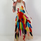 Printed ombré dress - beige multi-colored