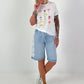 T-Shirt with Cocktail Print - White