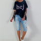 T-Shirt Hej - blau