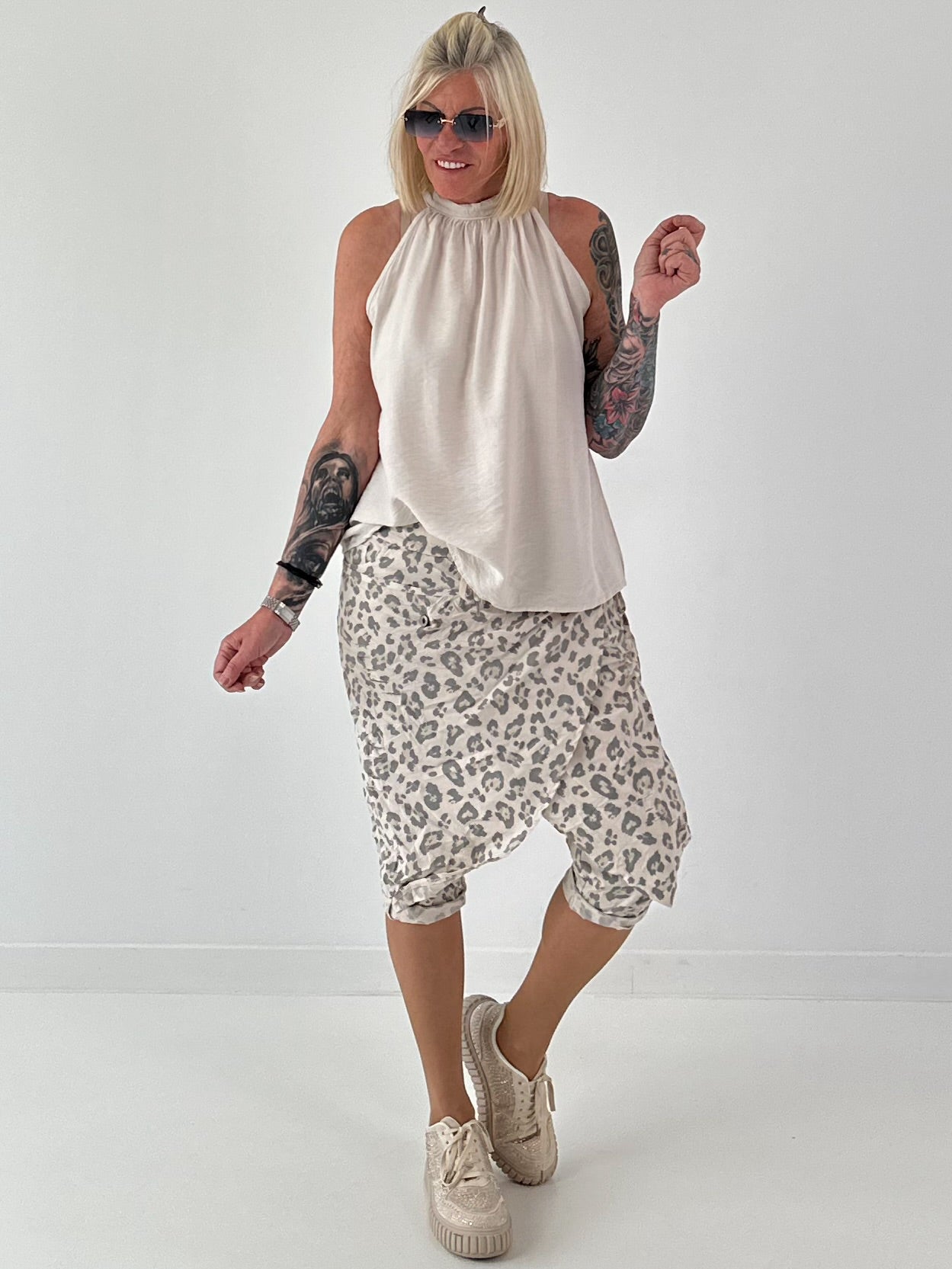Neckholder Top -beige
