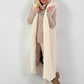 Long vest model "Leo Layers" - ecru
