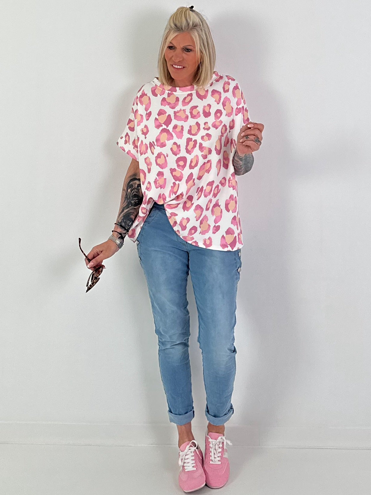 Sweatshirt Leo - pink