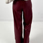 Trousers in leather look model "Smooth Faux" - bordeaux