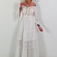 Boho Embroidered Dress - White