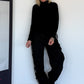 Basic Rollkragenpullover - schwarz