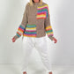Pullover Modell "Rainbow Dream Knit" - taupe