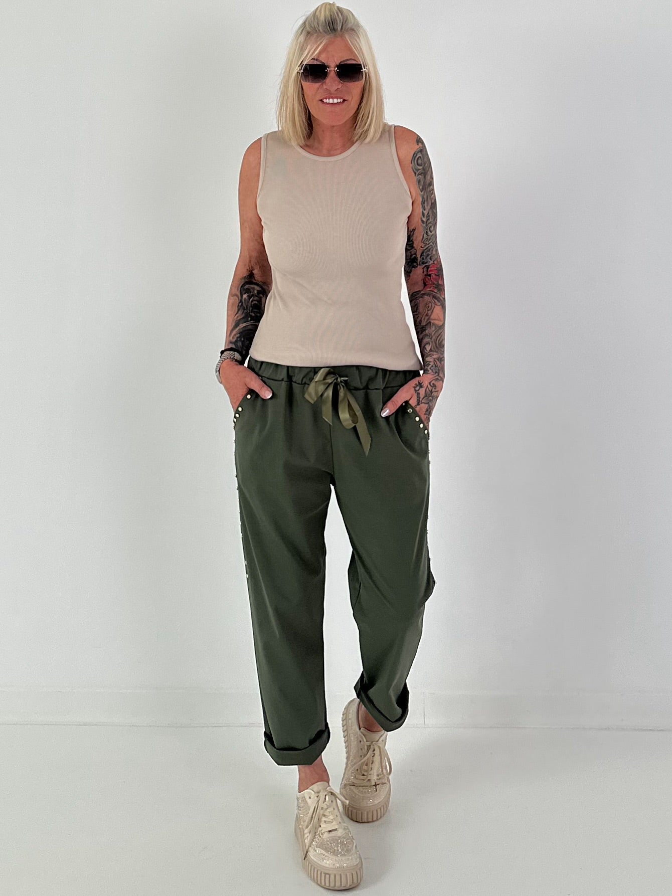 Ripp Tank Top  - beige