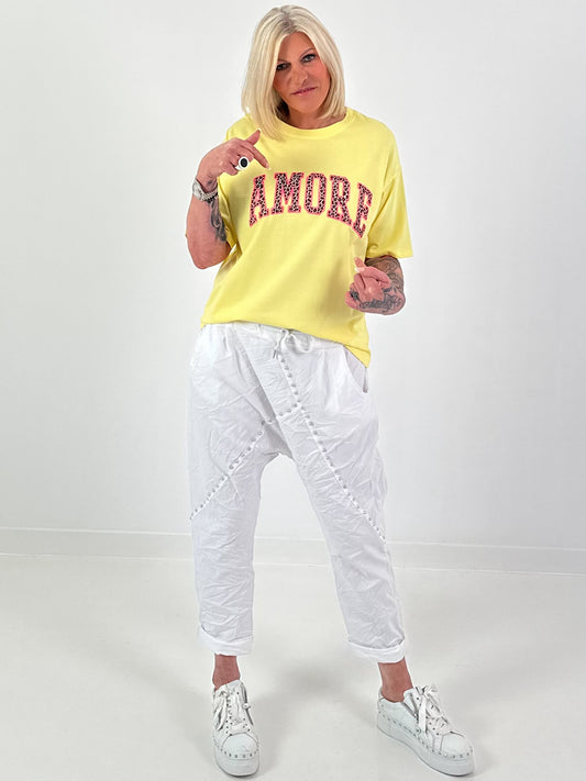 T-Shirt Amore - gelb