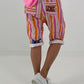 Short baggy shorts with overlap - beige