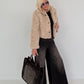 Jacke in kuscheliger Teddy-Curly-Optik - beige