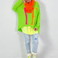 Oversized shirt model "YEAH" - neon green