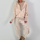 Stylische Sweatshirt Jacke mit großem Rückenpatch Tiger- beige