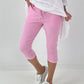 Capri Hose mit Bindeband - rosa