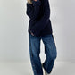 Chunky knit sweater - midnight blue