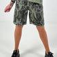Sweat Short Camouflage mit Nieten - khaki-mehrfarbig