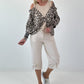 Tunika mit integrierten Top - Leo beige