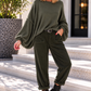 Cordhose mit großen Taschen und Gürtel - oliv ( lieferbar va. ab 03.11.26)