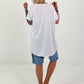 Long T-Shirt Luck - white