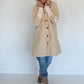 Teddymantel met mouwen met omslag - beige