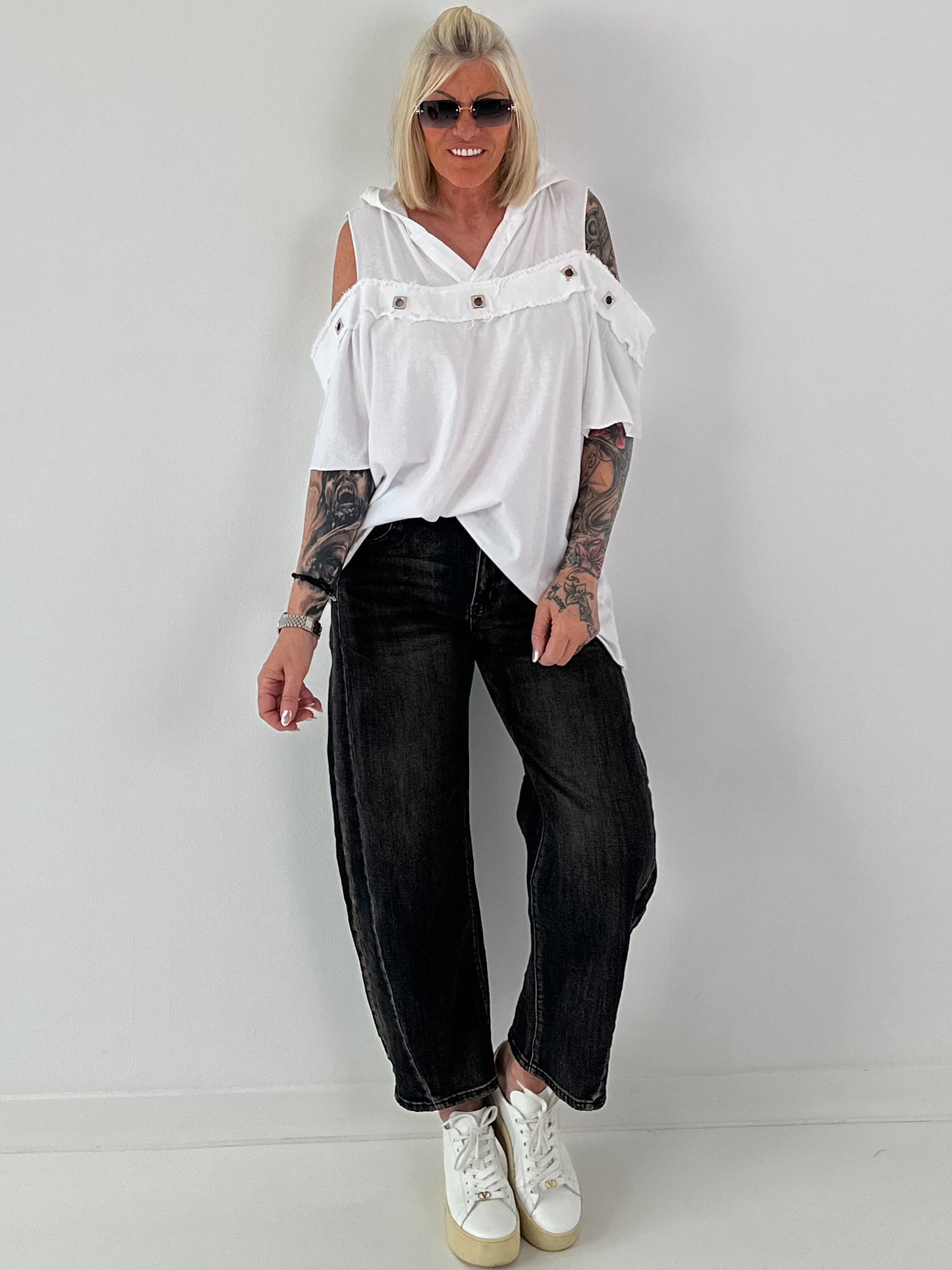 Ballon Jeans Hose - schwarz