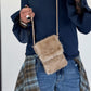 Kleine Felltasche / Phone Bag - beige