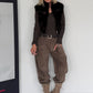 Comfortabel vest met teddyvoering - mokka