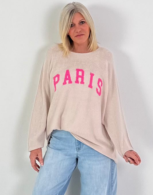 Pullover Modell "Fleur de Paris" - beige