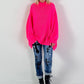 Oversized sweater model "Snuggle Arctic" - neon pink